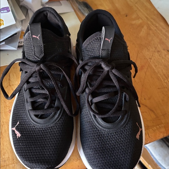Puma Black Sneakers with Pink Accents - Picture 1 of 3